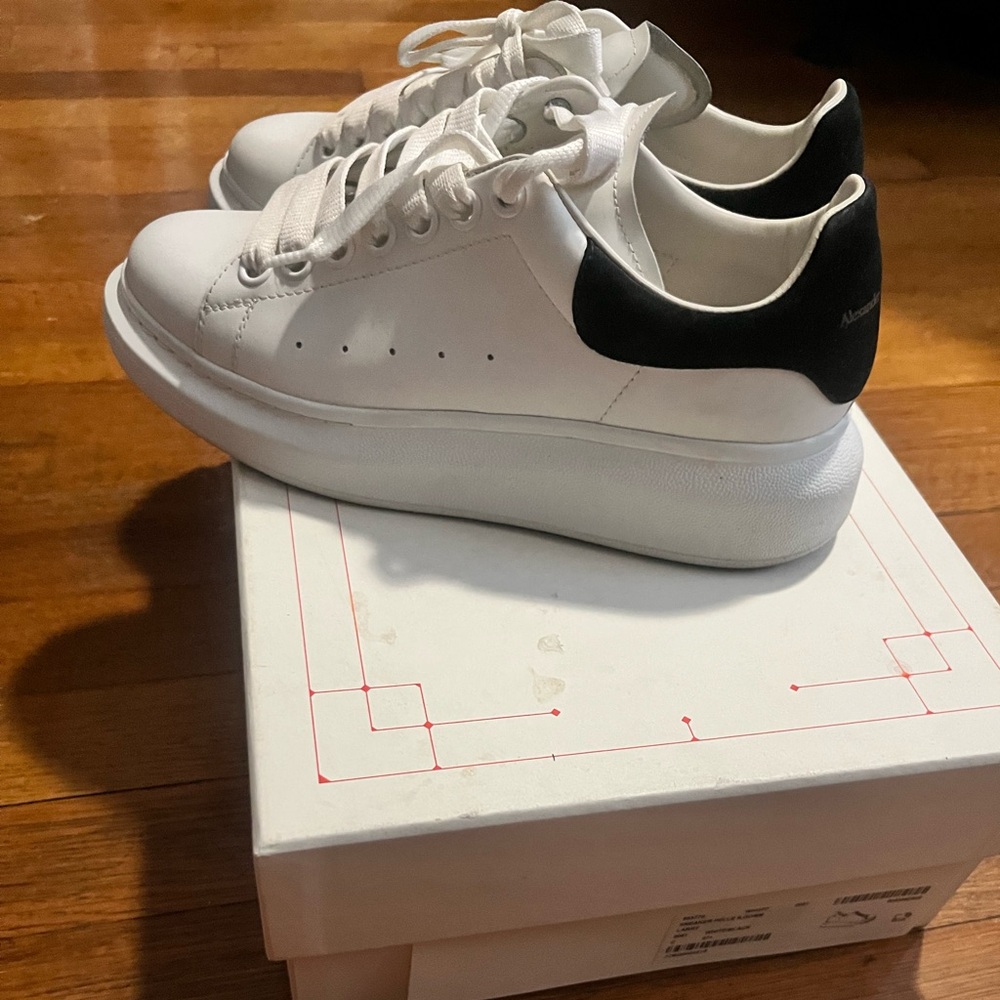 Alexander McQueen White and Black Sneakers
